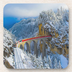 Ice & Snow   Bernina Express, Switzerland Beverage Coaster