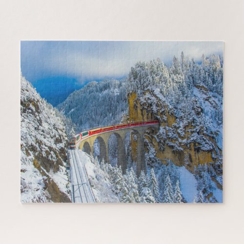 Ice  Snow  Bernina Express Switzerland Jigsaw Puzzle