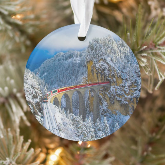 Ice & Snow | Bernina Express, Switzerland Ornament (Tree)