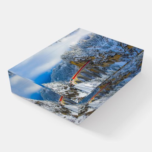 Ice  Snow  Bernina Express Switzerland Paperweight