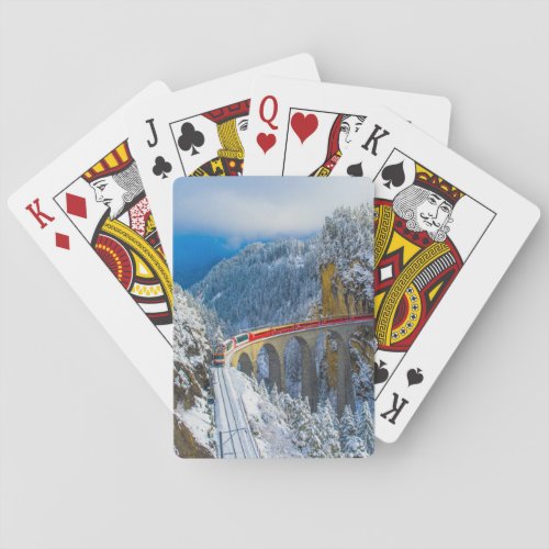 Ice  Snow  Bernina Express Switzerland Playing Cards