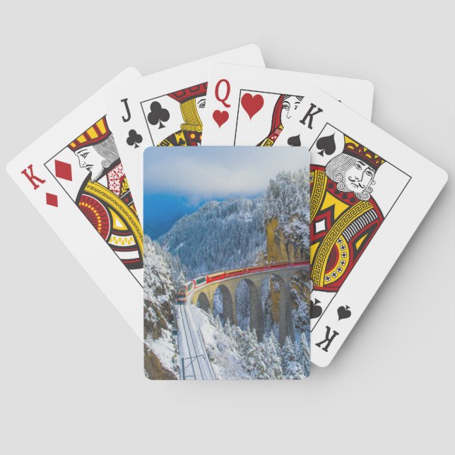 Ice & Snow | Bernina Express, Switzerland Poker Cards (Back)