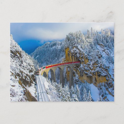 Ice  Snow  Bernina Express Switzerland Postcard