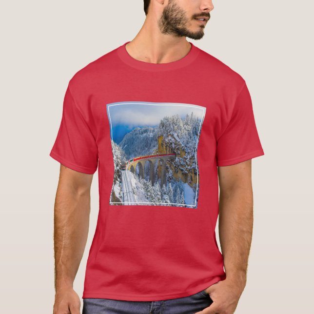 Ice & Snow | Bernina Express, Switzerland T-Shirt (Front)