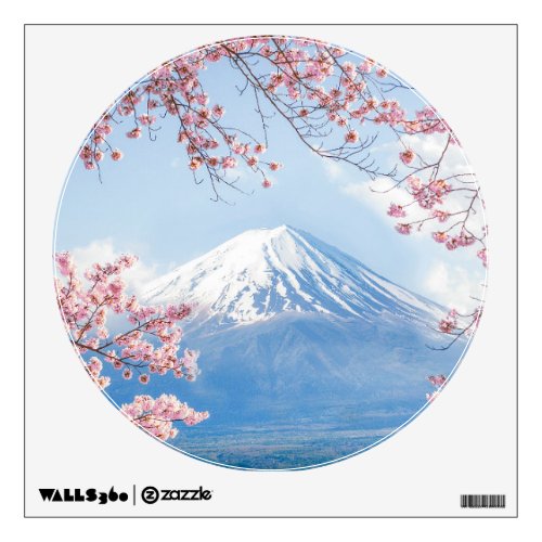 Ice  Snow  Cherry Blossoms Mt Fuji Japan Wall Decal