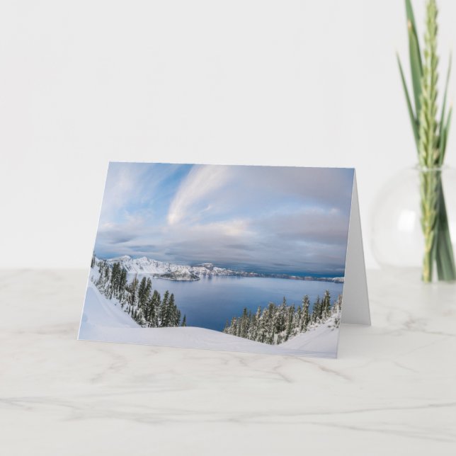 Ice & Snow | Crater Lake Oregon Card (Front)