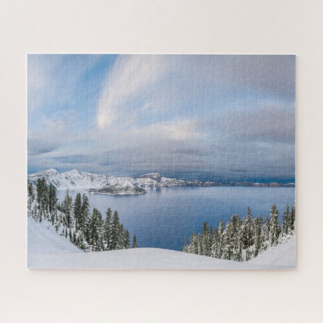 Ice & Snow | Crater Lake Oregon Jigsaw Puzzle (Horizontal)