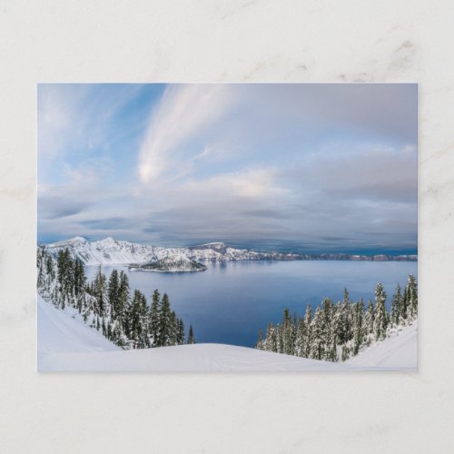 Ice  Snow  Crater Lake Oregon Postcard