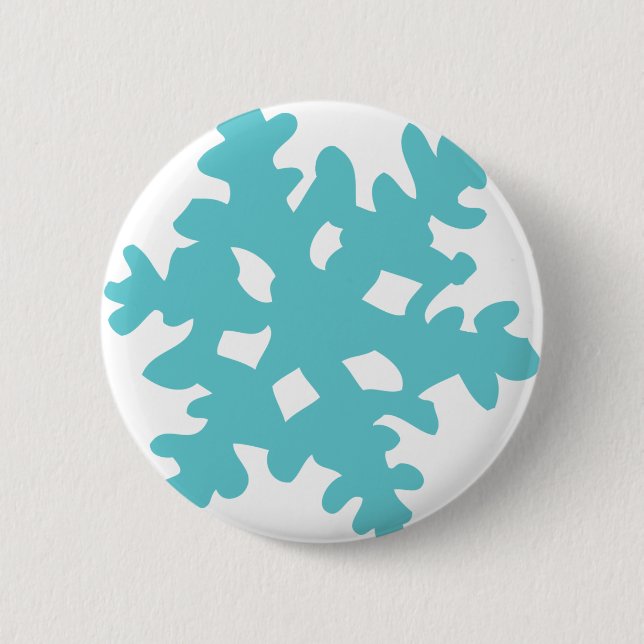 ice snow flake - snowflake button (Front)