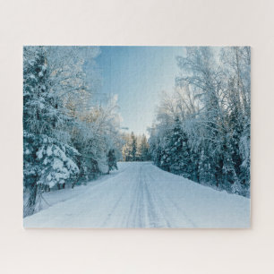 Ice & Snow Frozen Winter Road Russia, Siberia Jigsaw Puzzle