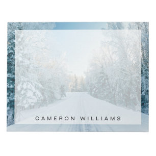 Ice & Snow Frozen Winter Road Russia, Siberia Notepad