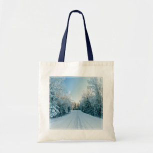 Ice & Snow Frozen Winter Road Russia, Siberia Tote Bag