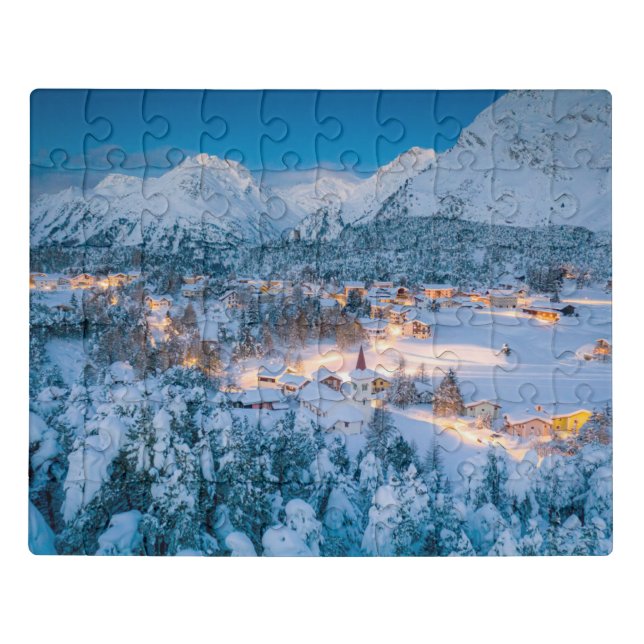 Ice & Snow | Graubunden, Engadin, Switzerland Jigsaw Puzzle (Puzzle Horizontal)