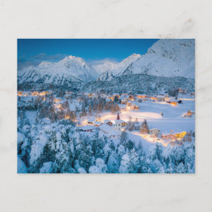Ice & Snow Graubunden, Engadin, Switzerland Postcard