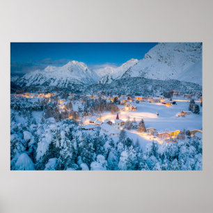 Ice & Snow Graubunden, Engadin, Switzerland Poster