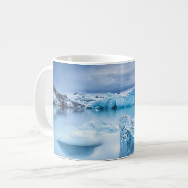 Ice & Snow | Jokulsarlon Lagoon, Iceland Coffee Mug (Front Left)