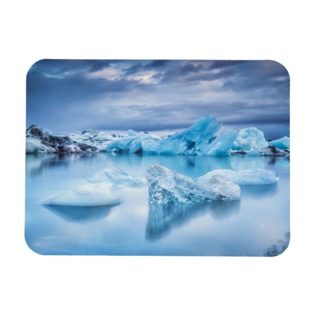 Ice & Snow | Jokulsarlon Lagoon, Iceland Magnet (Horizontal)