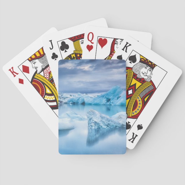 Ice & Snow | Jokulsarlon Lagoon, Iceland Poker Cards (Back)