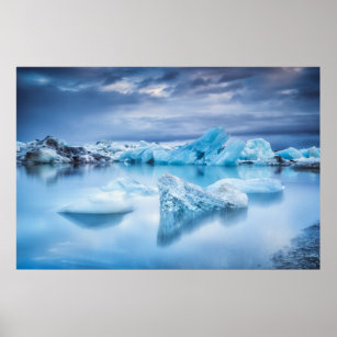 Ice & Snow   Jokulsarlon Lagoon, Iceland Poster