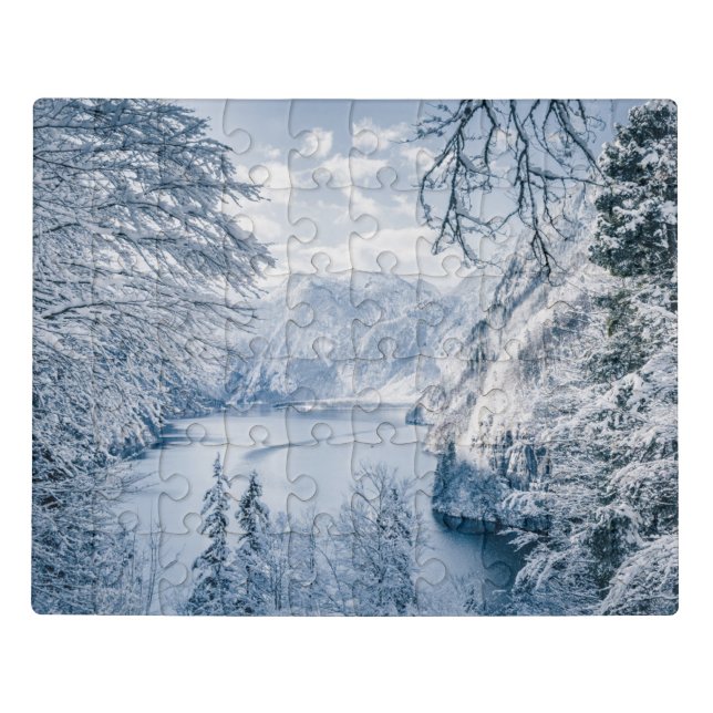 Ice & Snow | Königssee Lake, Germany Jigsaw Puzzle (Puzzle Horizontal)