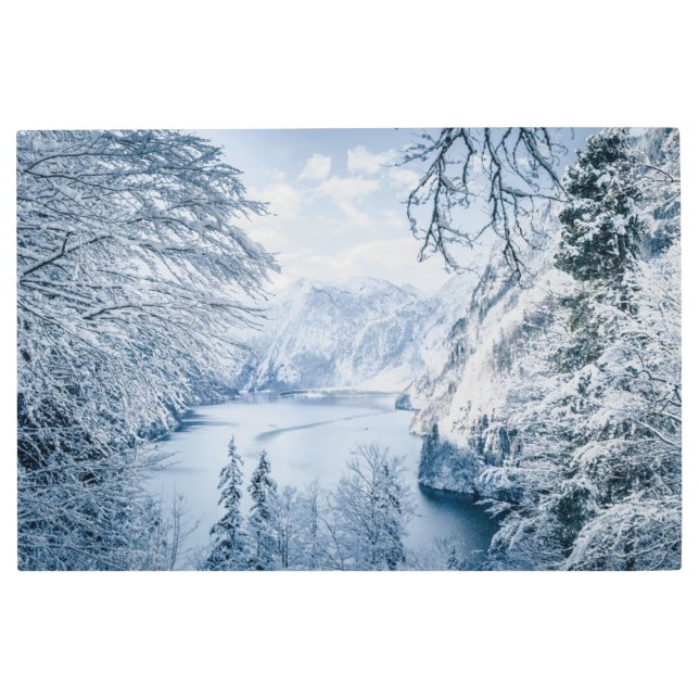 Ice & Snow | Königssee Lake, Germany Metal Print (Front)
