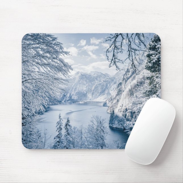 Ice & Snow | Königssee Lake, Germany Mouse Pad (With Mouse)