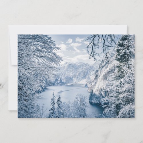 Ice  Snow  Knigssee Lake Germany Thank You Card
