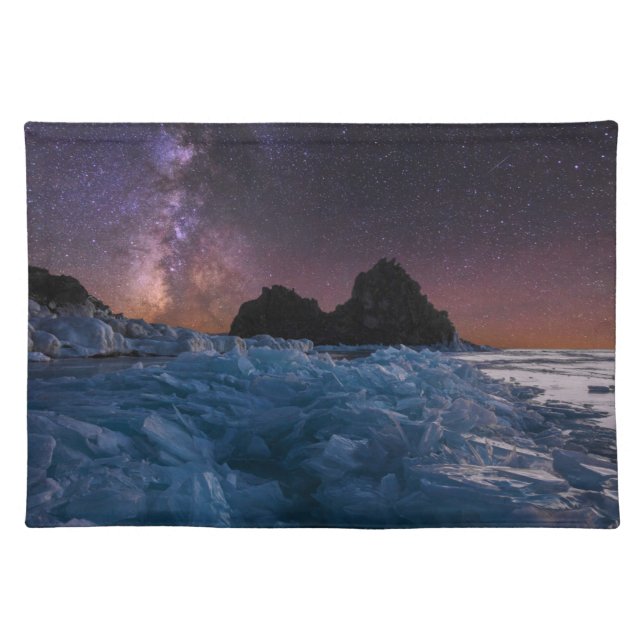 Ice & Snow | Lake Baikal, Siberia, Russia Cloth Placemat (Front)