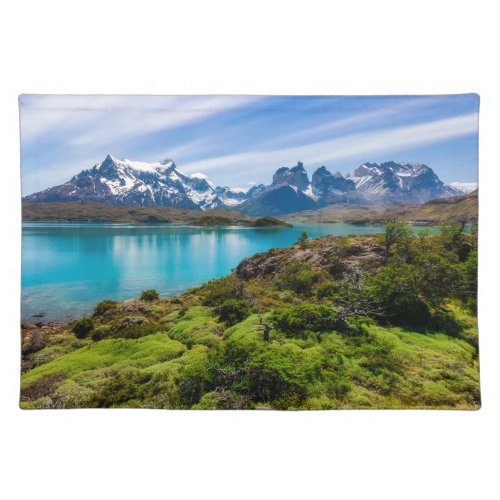 Ice  Snow  Lake Pehoe Patagonia Chile Cloth Placemat