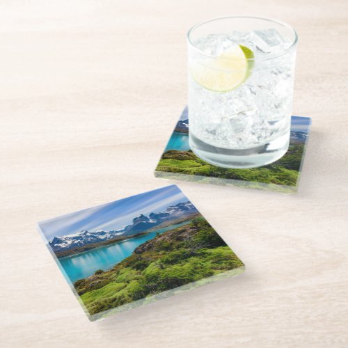 Ice  Snow  Lake Pehoe Patagonia Chile Glass Coaster