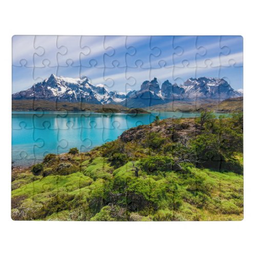 Ice  Snow  Lake Pehoe Patagonia Chile Jigsaw Puzzle