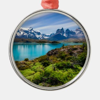 Ice & Snow | Lake Pehoe  Patagonia  Chile Metal Ornament by intothewild at Zazzle