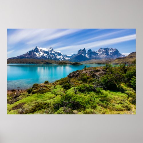 Ice  Snow  Lake Pehoe Patagonia Chile Poster