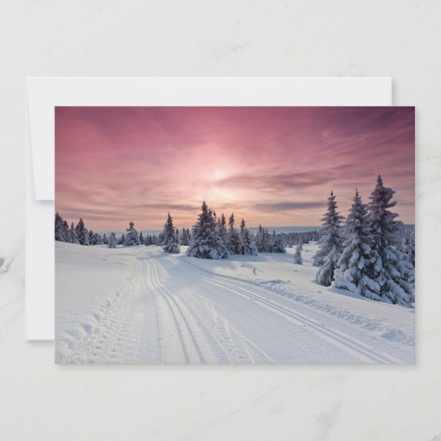 Ice & Snow | Lillehammer, Norway Thank You Card (Front)