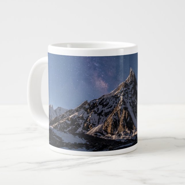 Ice & Snow |  Milky Way Baltoro Glacier, Pakistan Giant Coffee Mug (Front Left)