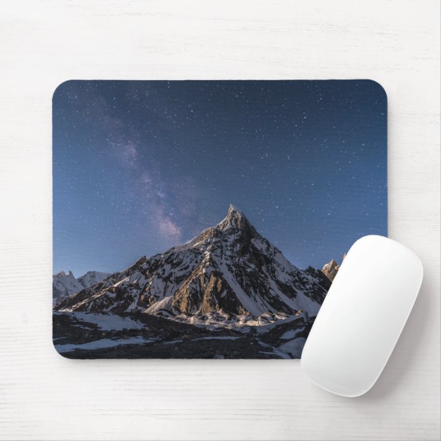 Ice & Snow |  Milky Way Baltoro Glacier, Pakistan Mouse Pad (With Mouse)