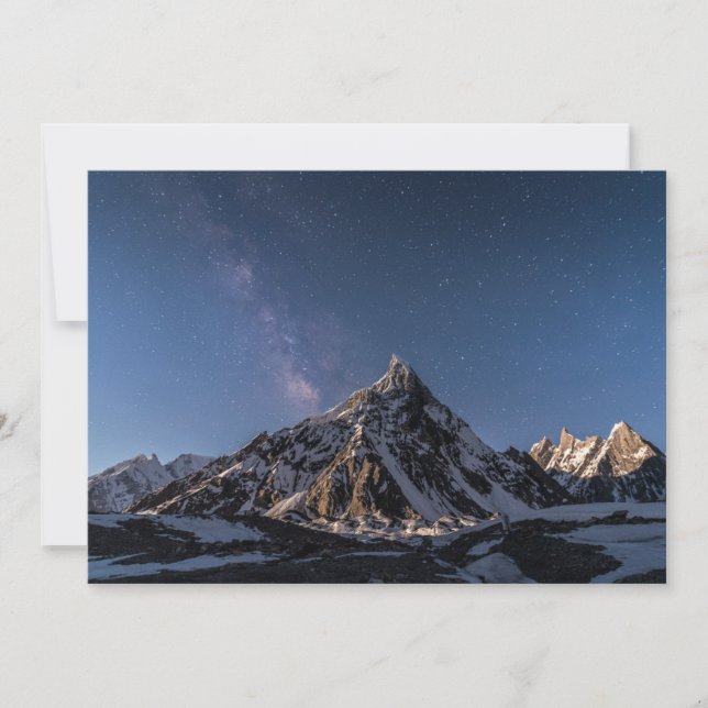 Ice & Snow |  Milky Way Baltoro Glacier, Pakistan Thank You Card (Front)