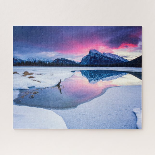 Ice & Snow | Mt. Rundle, Canada Jigsaw Puzzle (Horizontal)