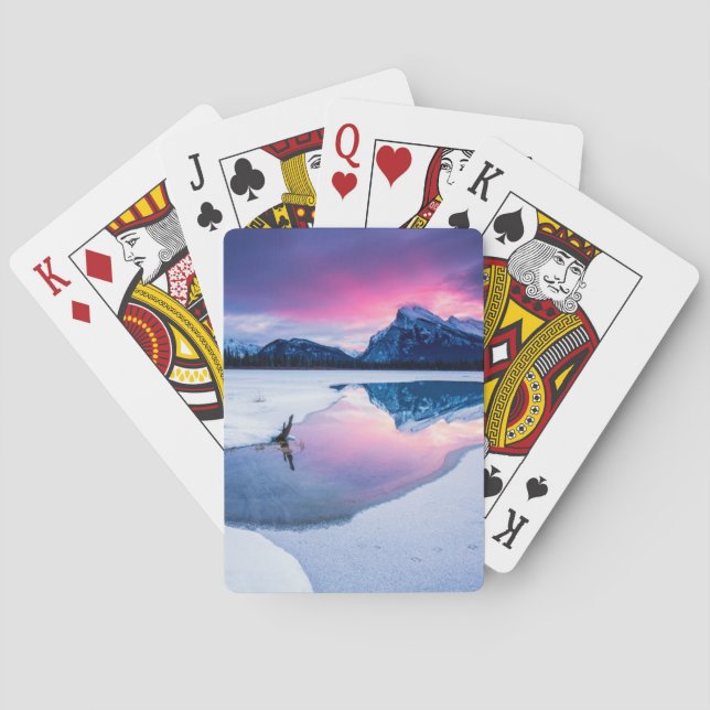 Ice & Snow | Mt. Rundle, Canada Poker Cards (Back)