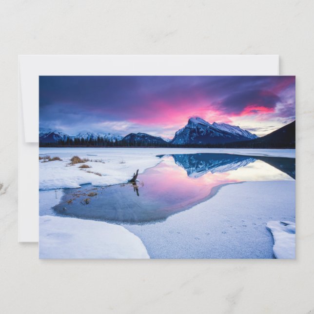 Ice & Snow | Mt. Rundle, Canada Thank You Card (Front)