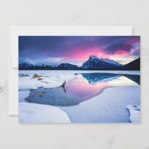 Ice & Snow Mt. Rundle, Canada Thank You Card