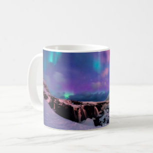 Ice & Snow Northern Lights, Kirkjufell Mountain Coffee Mug