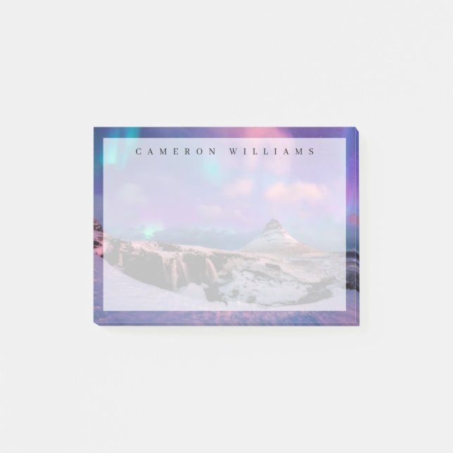 Ice & Snow | Northern Lights,  Kirkjufell Mountain Post-it Notes (Front)