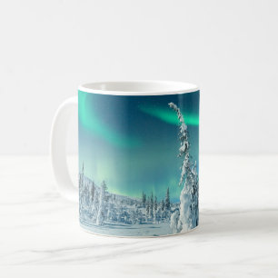 Ice & Snow Northern Lights, Lapland, Finland Coffee Mug