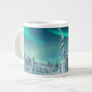 Ice & Snow   Northern Lights, Lapland, Finland Giant Coffee Mug