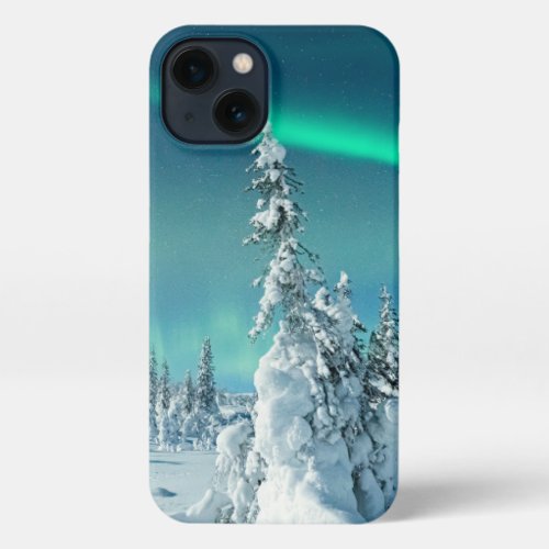Ice  Snow  Northern Lights Lapland Finland iPhone 13 Case