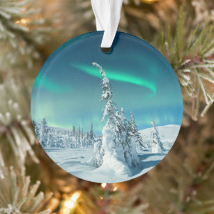 Ice & Snow   Northern Lights, Lapland, Finland Ornament