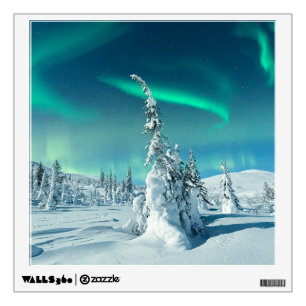 Ice & Snow Northern Lights, Lapland, Finland Wall Decal