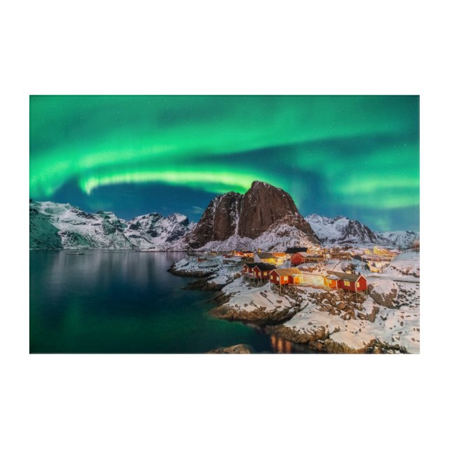 Ice & Snow | Northern Lights, Norway Acrylic Print (Front)