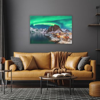 Ice & Snow | Northern Lights  Norway Canvas Print by intothewild at Zazzle